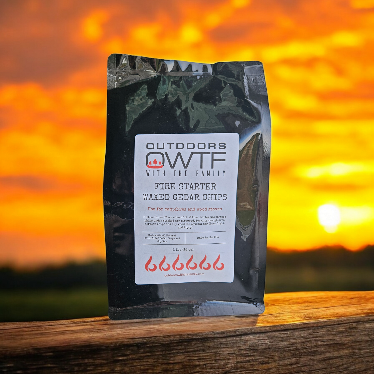 Fire Starter Waxed Wood Chips - 1lb Bag